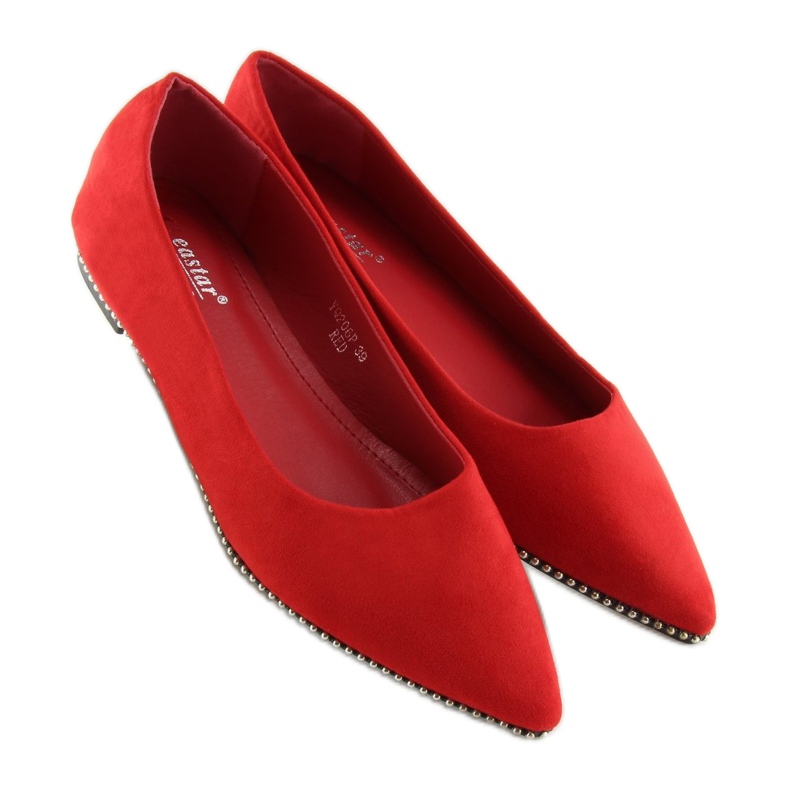 Bailarinas femininas vermelhas YQ206 Red vermelho 2