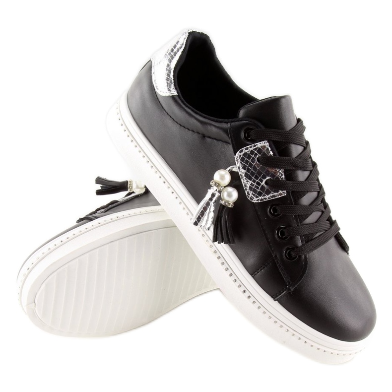 Tênis feminino preto 88038 PRETO / BRANCO 2