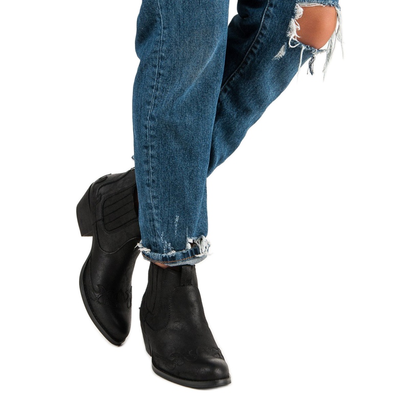 Corina botas de cowboy pretas preto 1