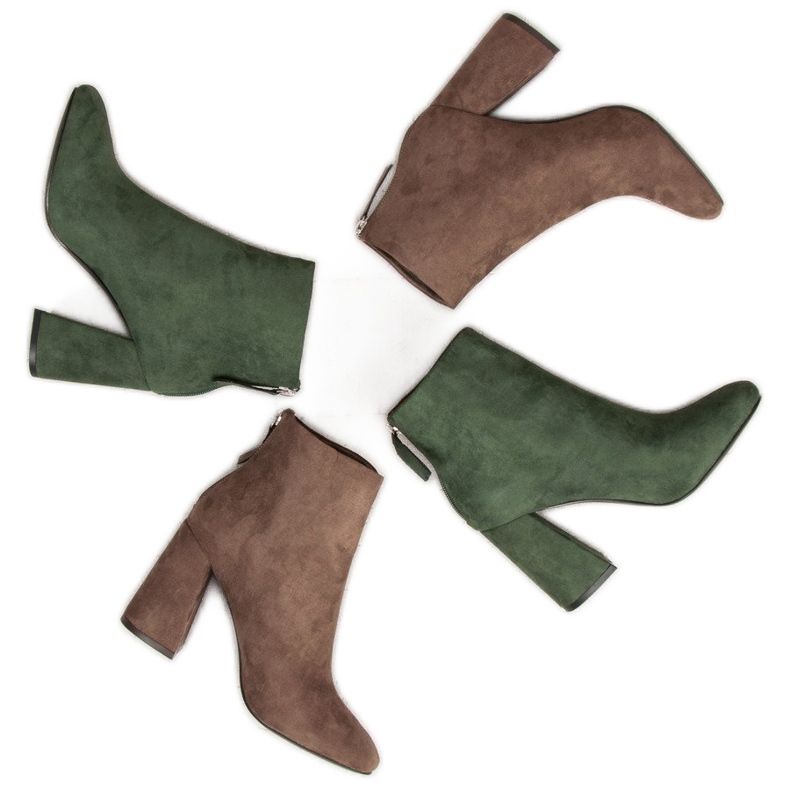 Corina Botas de camurça elegantes verde 2