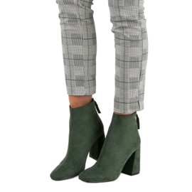 Corina Botas de camurça elegantes verde 1