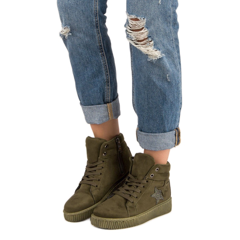 Mckeylor Sapatilhas de camurça verde 1