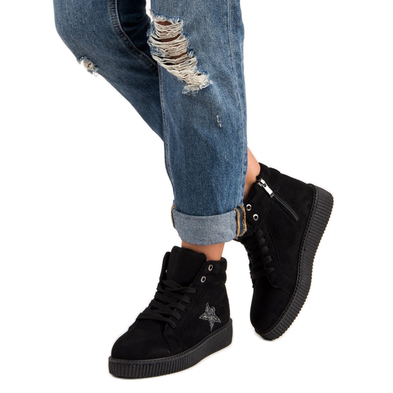 Mckeylor Sapatilhas de camurça preto 2