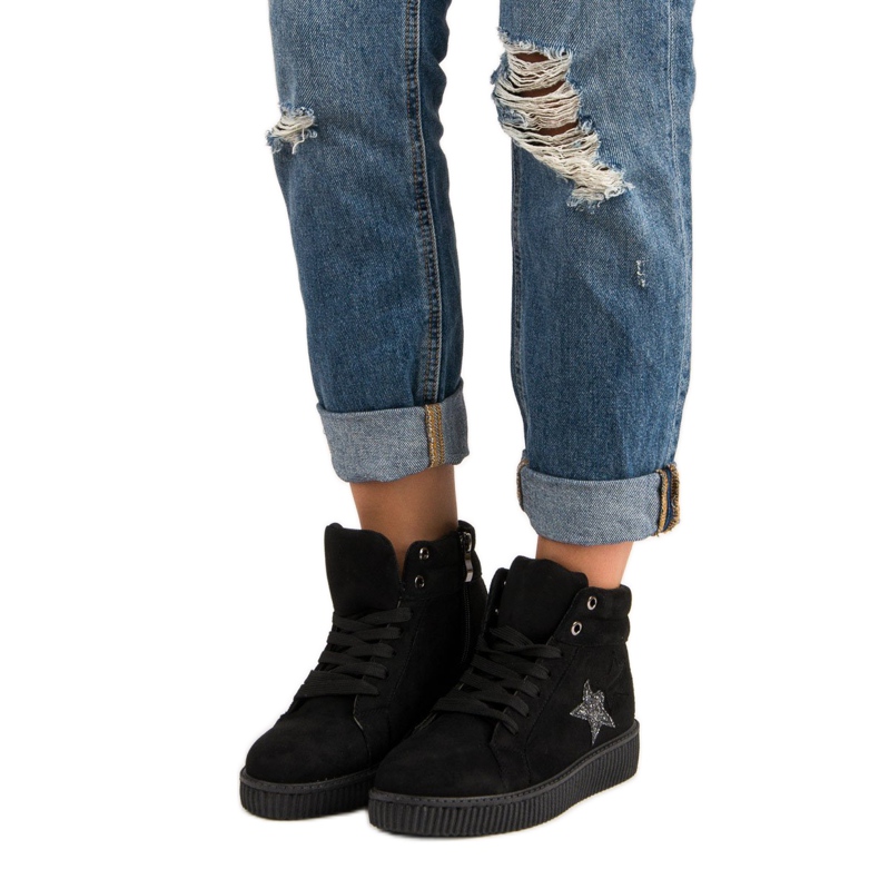 Mckeylor Sapatilhas de camurça preto 1