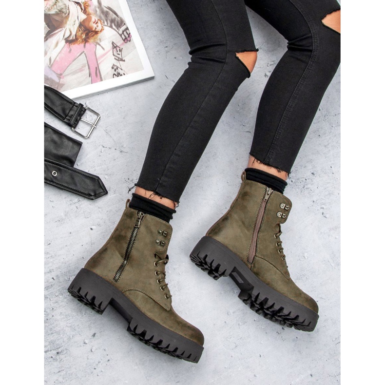 Corina Trabalhadores de camurça com nós marrom 1