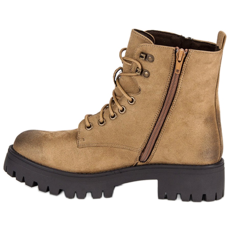 Corina Trabalhadores de camurça com nós castanho 1