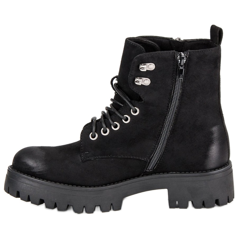 Corina Trabalhadores de camurça com nós preto 1