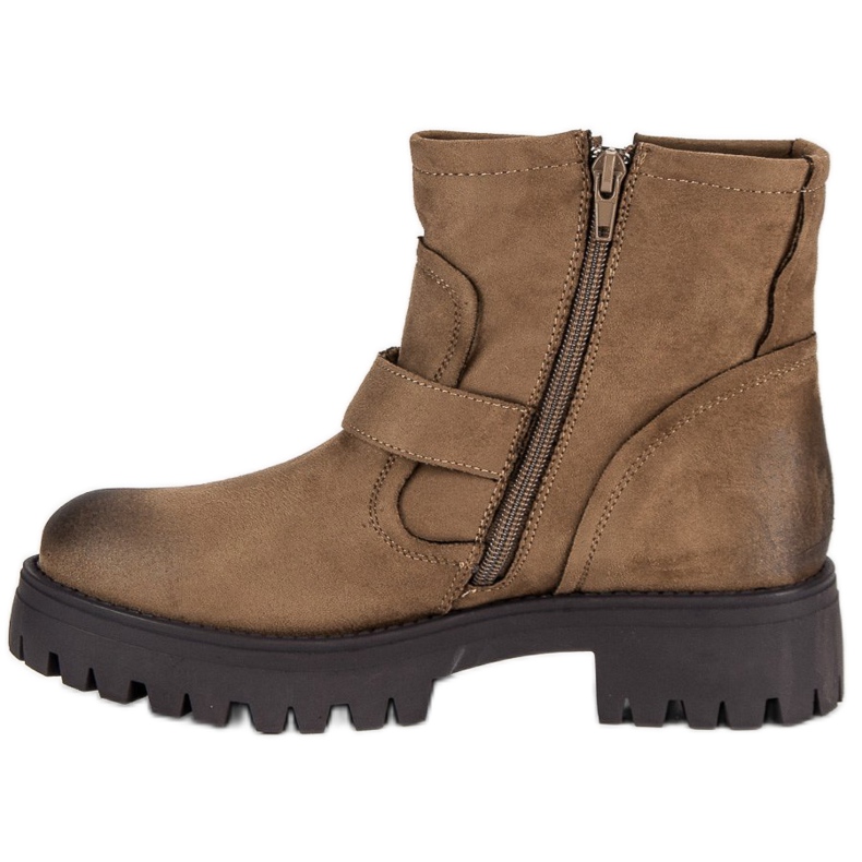 Corina Botas de trabalho em camurça marrom 1
