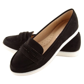 Mocassins femininos negros 22-07 Preto 1