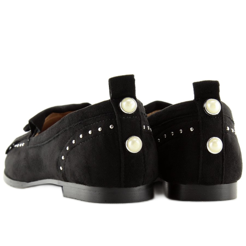 Mocassins pretos femininos negros G242 pretos 2