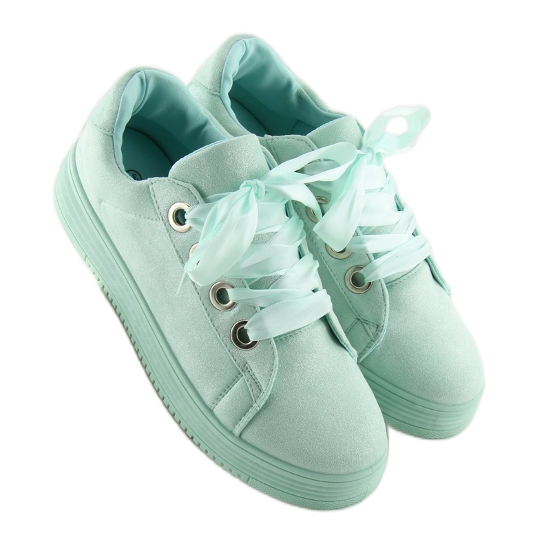 Tênis com fitas menta H99-23 Verde Claro 2 Tênis com fitas menta H99-23 Verde Claro 2