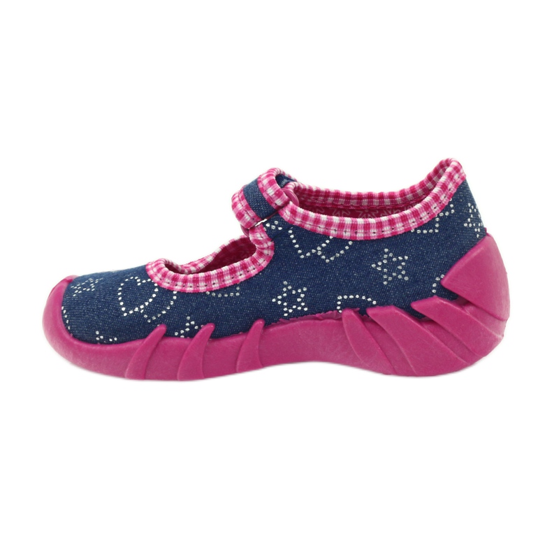 Sapatos infantis Befado 109p164 chinelos cinza rosa azul marinho 2