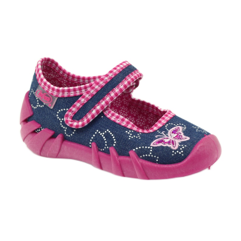 Sapatos infantis Befado 109p164 chinelos cinza rosa azul marinho 1