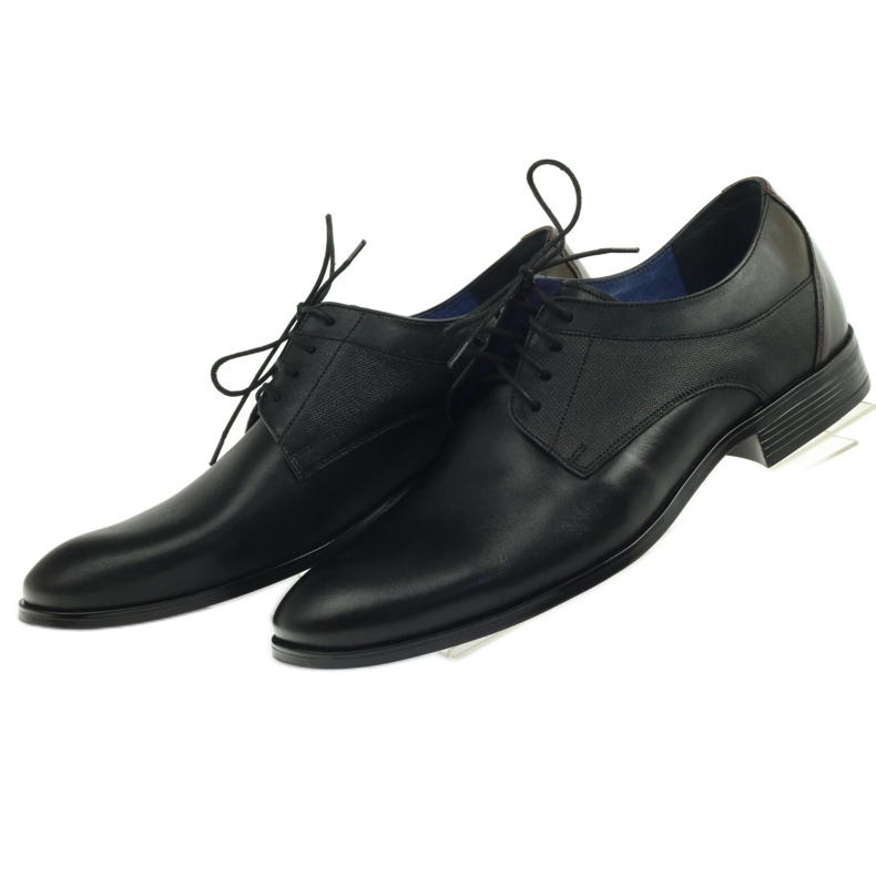 Nikopol Sapatos de couro masculino formal preto 1677 5