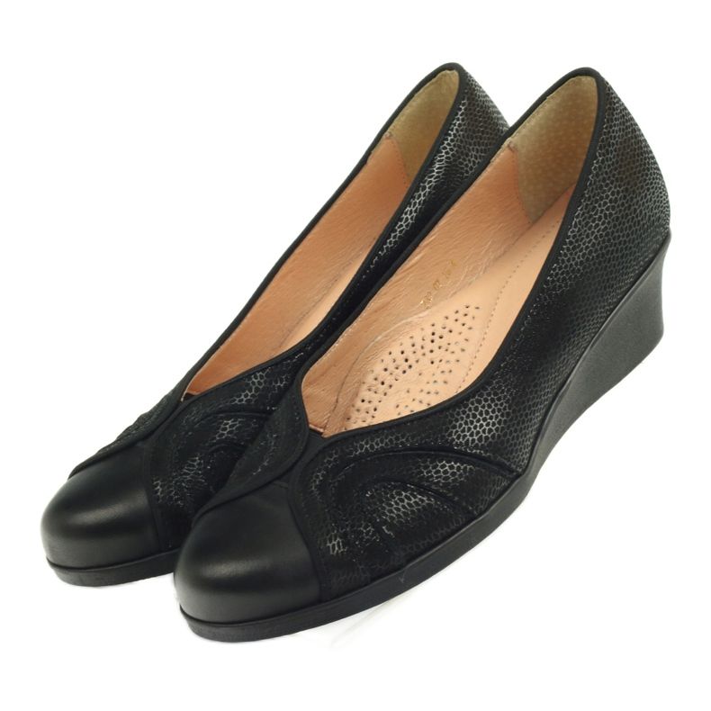 Black Espinto wedges preto 4