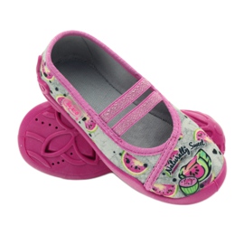 Sapatos infantis Befado chinelos de bailarina 116x231 cinza verde rosa 4