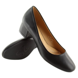 Black Pumps de salto baixo preto MM-387 Preto 1