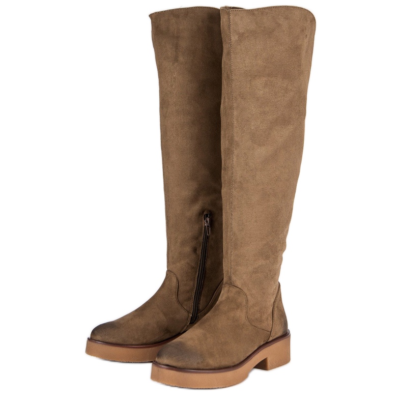 Corina Botas rasas femininas castanho 2