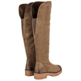 Corina Botas rasas femininas castanho 1