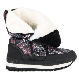 Botas de neve para o inverno preto vermelho 1 Botas de neve para o inverno preto vermelho 1