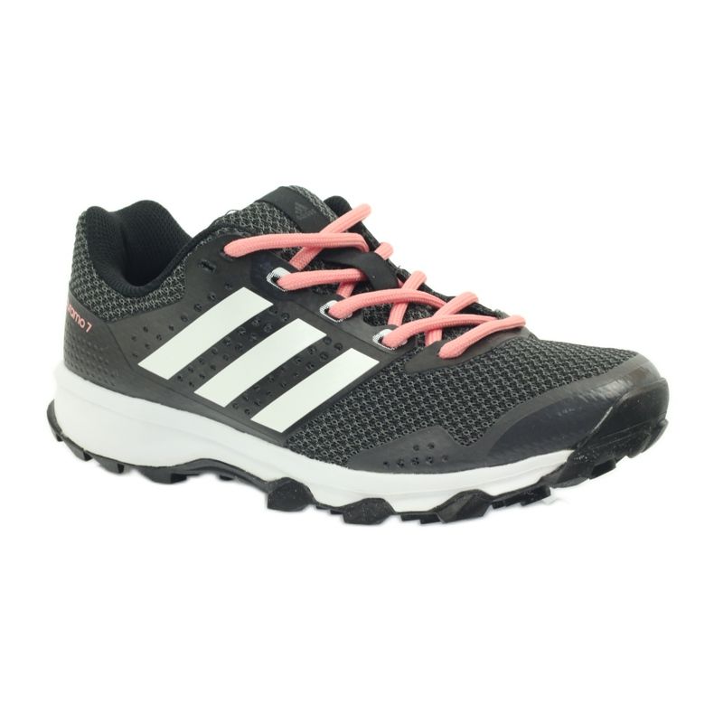 Tênis de corrida adidas Duramo 7 Trail W preto rosa cinza 1
