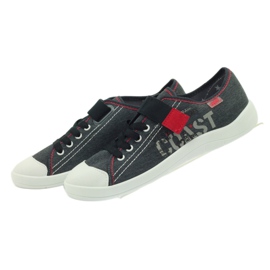 Sapatos juvenis Befado, tênis 251q063 cinza vermelho 4