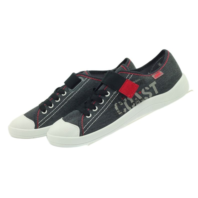 Sapatos juvenis Befado, tênis 251q063 cinza vermelho 4