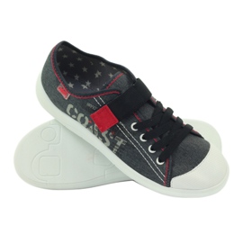 Sapatos juvenis Befado, tênis 251q063 cinza vermelho 3