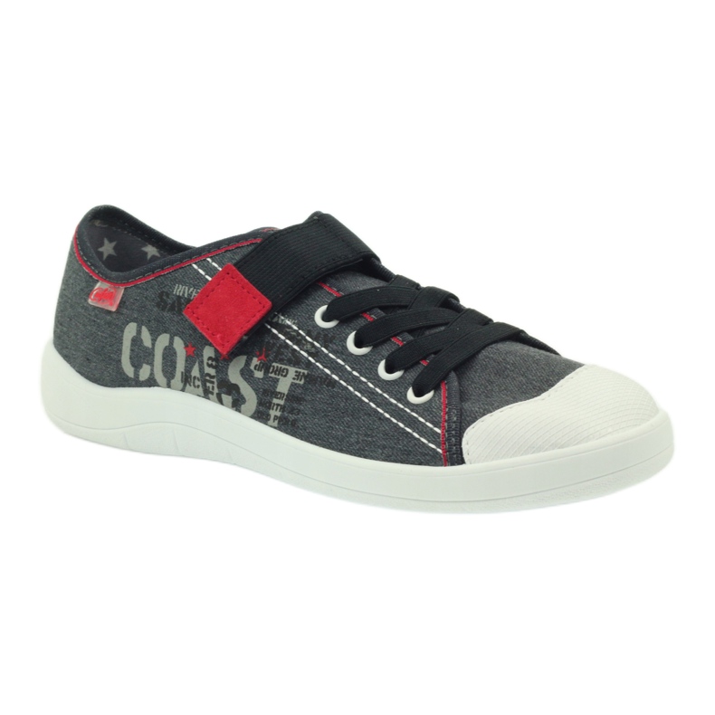 Sapatos juvenis Befado, tênis 251q063 cinza vermelho 1