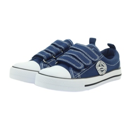 American Club Tênis jeans de velcro americano azul marinho 3
