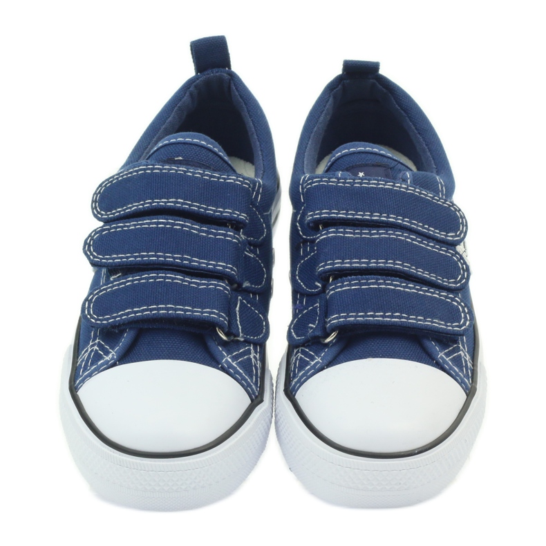American Club Tênis jeans de velcro americano azul marinho 4