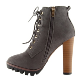 Botas cinza com salto alto 118-1 cinza 1