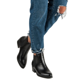 Corina Botas pretas Chelsea com salto alto preto 2