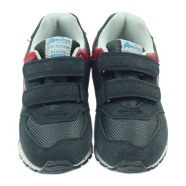 American Club Calçado desportivo americano ADI para crianças 15110 cinza vermelho azul marinho 4