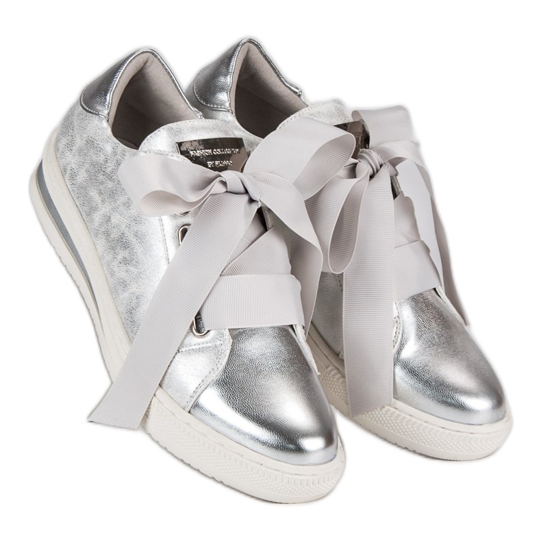 Filippo Sapatos de prata cinza 1