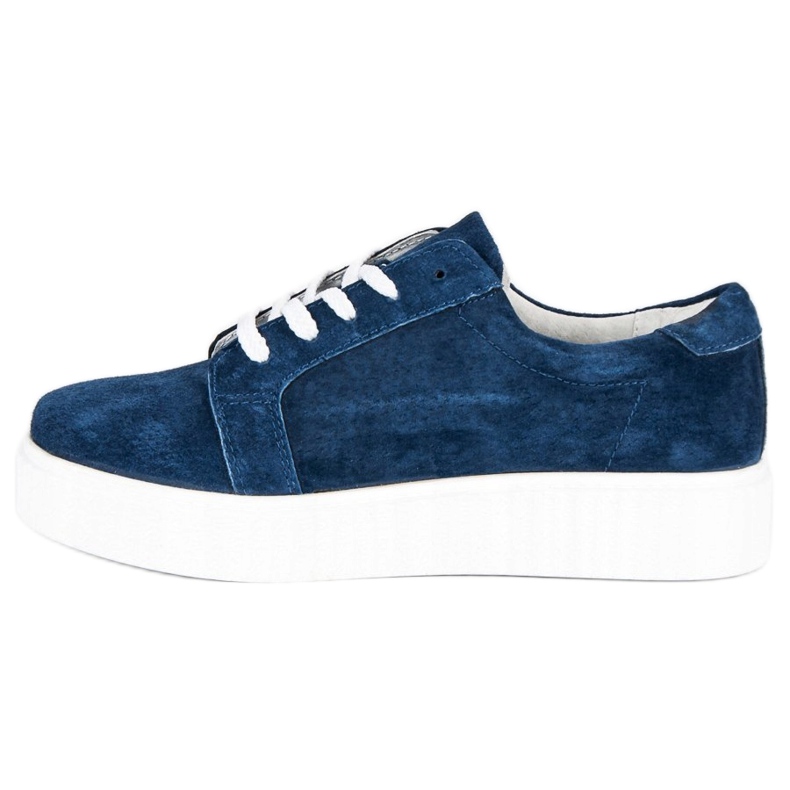 Filippo Tênis Creepers De Couro azul 1