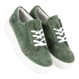 Filippo Tênis Creepers De Couro verde 1