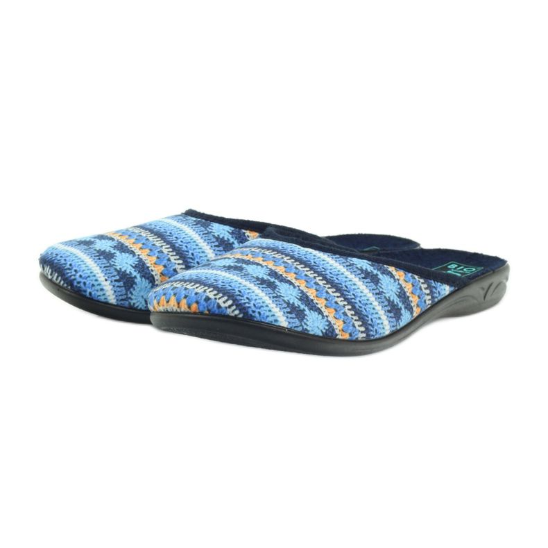 Chinelos Adanex 23557 suéter norueguês azul marinho azul laranja 3