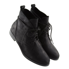 Botas pretas com cordões K-91 pretas preto 2 Botas pretas com cordões K-91 pretas preto 2