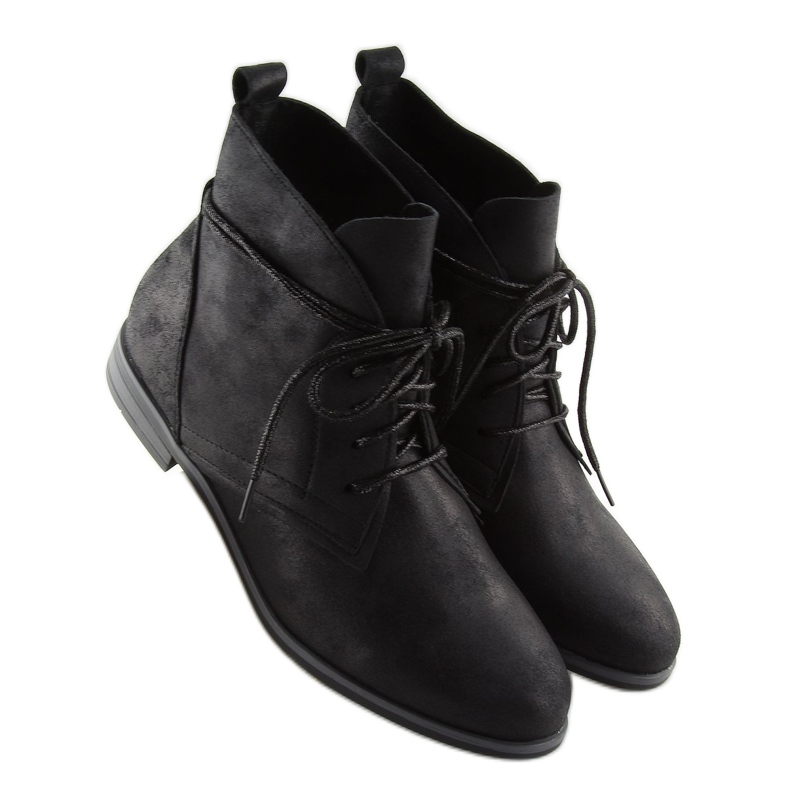 Botas pretas com cordões K-91 pretas preto 2