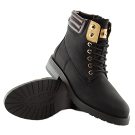 Botas de madeira pretas femininas ZH788 pretas preto marrom 1