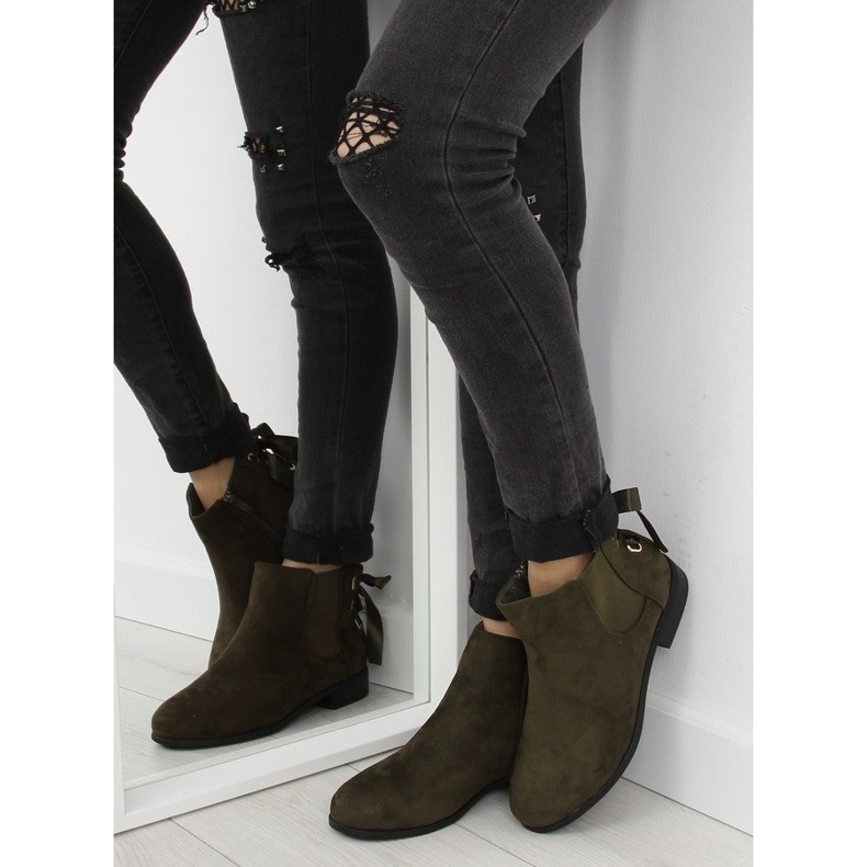 Botas verdes Chelsea para mulheres 3740 Olive 2