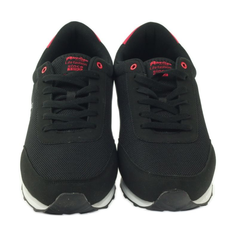 American Club ADI esportes jogging americano 1756 preto vermelho 4