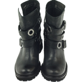 Botas listradas decoradas com círculos Badura preto 4