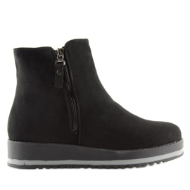 Botas pretas Chelsea com sola alta K103 preto 2
