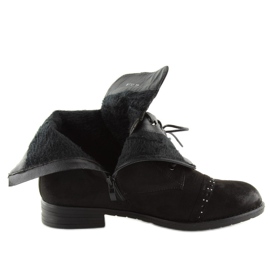 Botas pretas com cordões W312 pretas preto 1 Botas pretas com cordões W312 pretas preto 1