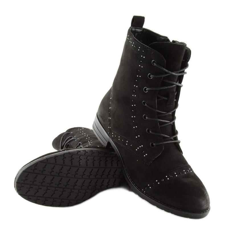 Botas pretas com cordões W312 pretas preto 2