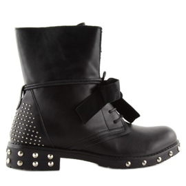 Botas pretas com tachas A-160 pretas preto 1 Botas pretas com tachas A-160 pretas preto 1