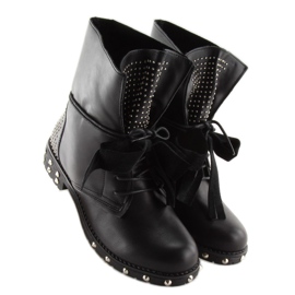 Botas pretas com tachas A-160 pretas preto 2