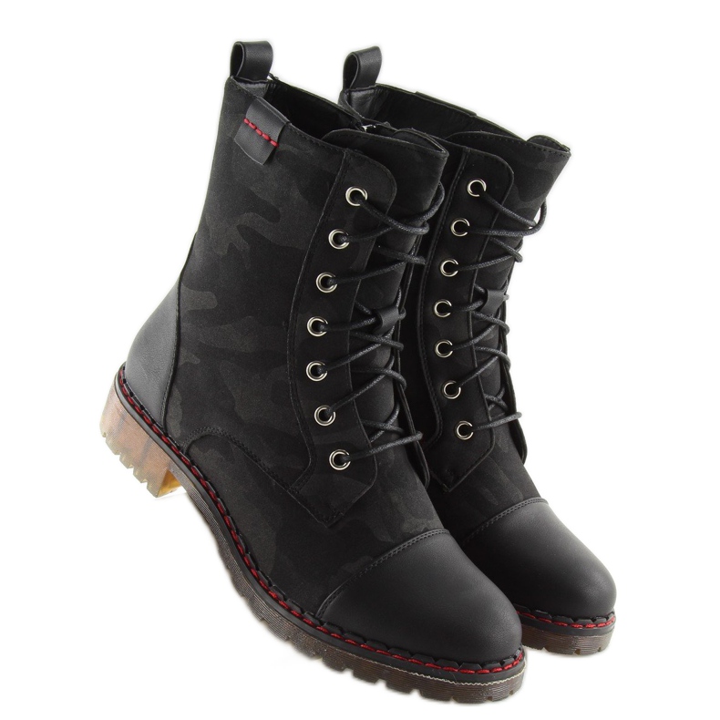 Botas pretas atadas A-26 pretas preto 1